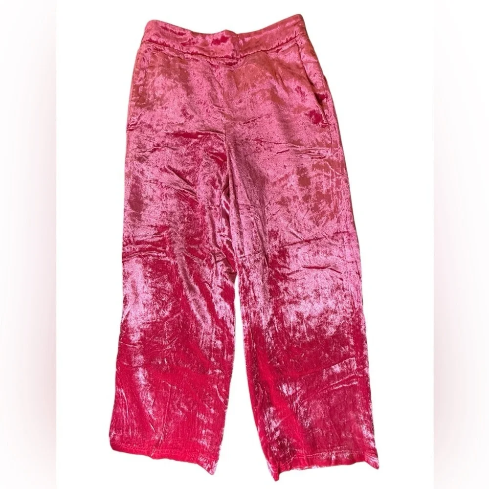 J.Crew Peyton Pull-On Velvet Pants Fuchsia Size 4 excellent condition